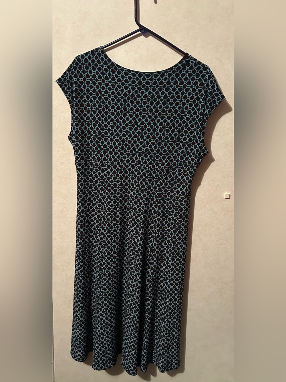 Jones New York Black and Teal Geometric Dress - Picture 5 of 7